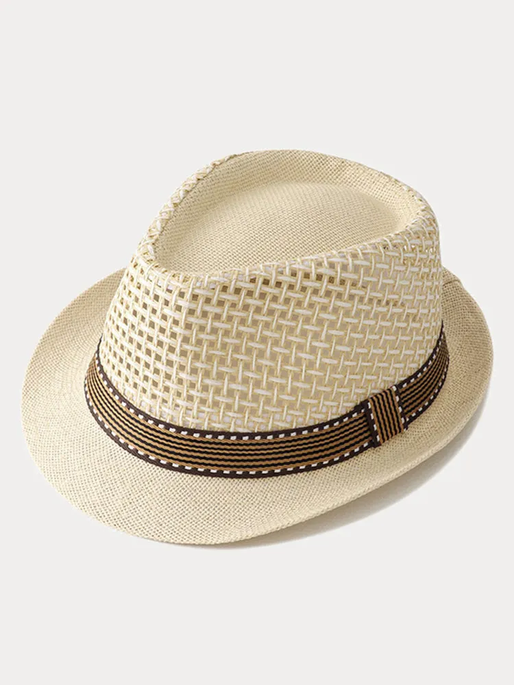 Unisex Summer Straw Panama Hat sold by Coofandy product image thumbnail 2