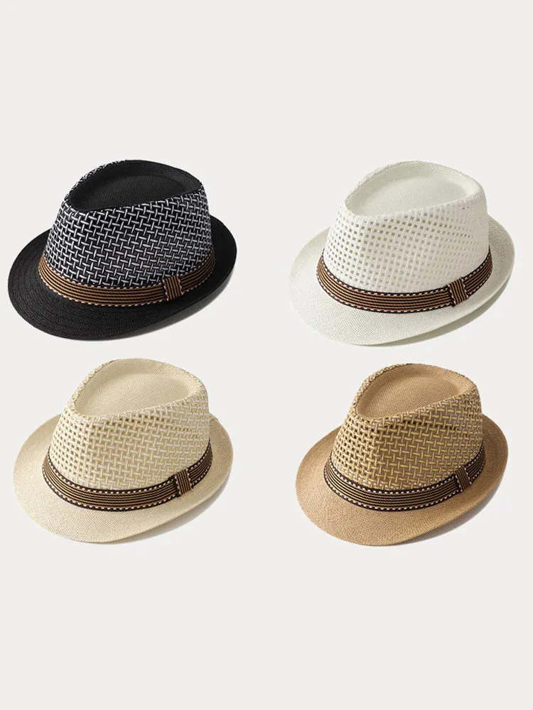 Unisex Summer Straw Panama Hat sold by Coofandy product image thumbnail 5