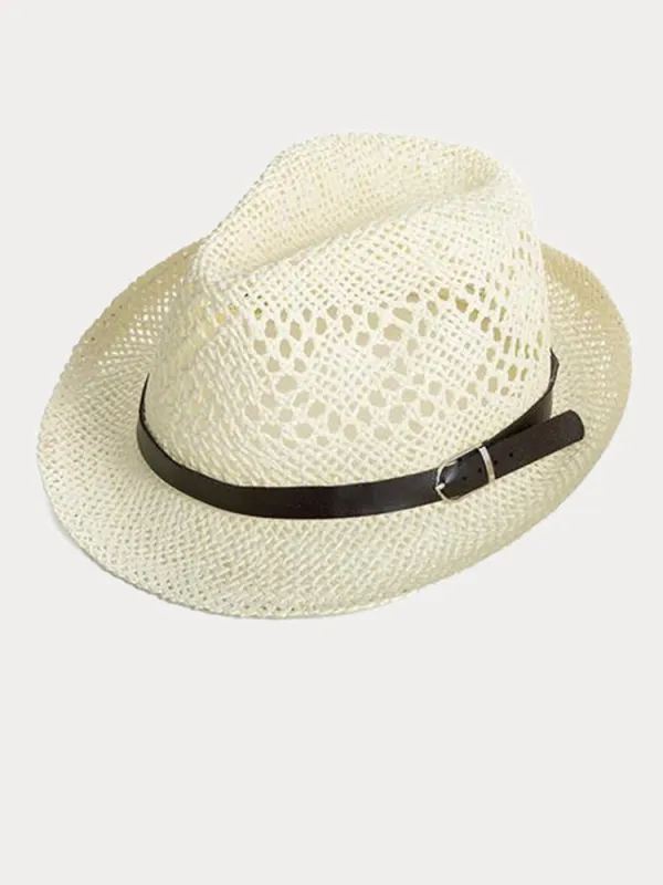 The Classic Handwoven Straw Fedora made by Coofandy