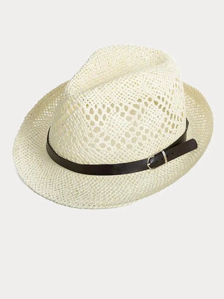 The Classic Handwoven Straw Fedora sold by Coofandy