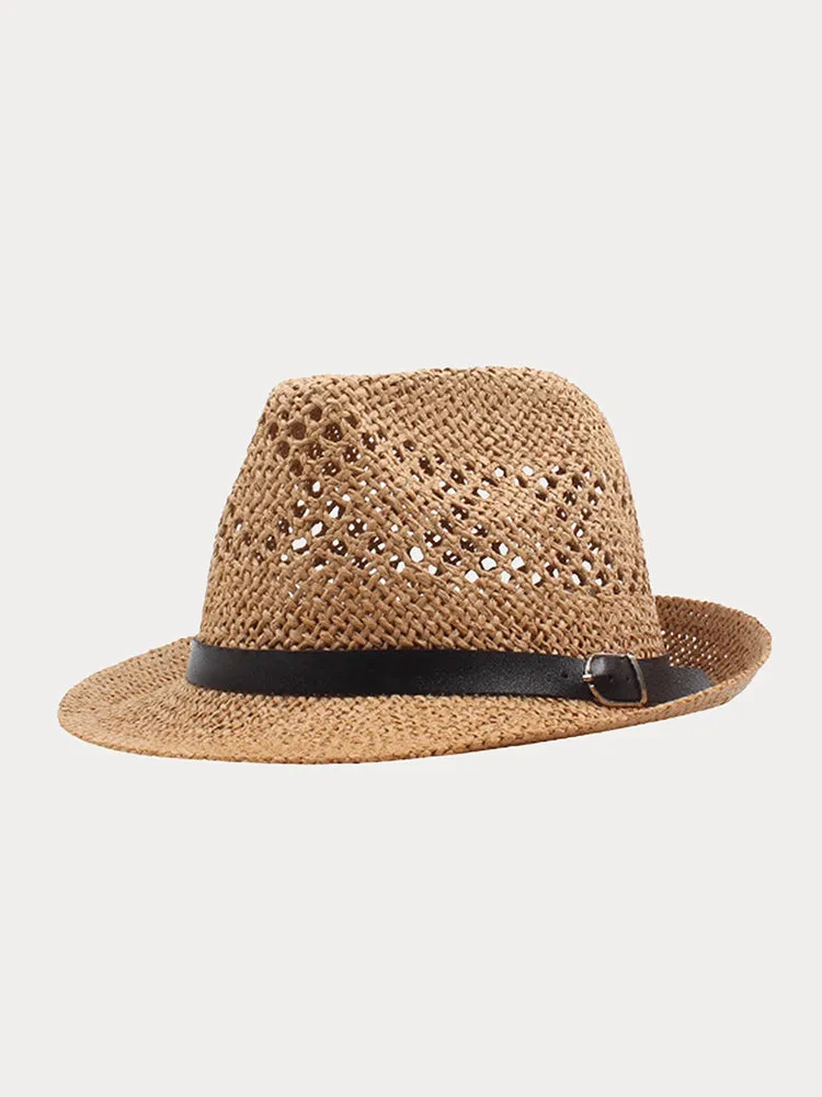 The Classic Handwoven Straw Fedora sold by Coofandy product image thumbnail 2