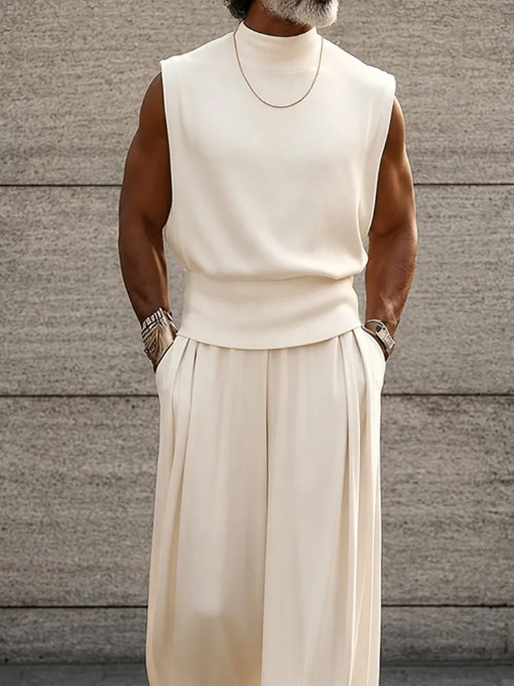 Minimalism Urban Casual Sleeveless Matching Sets sold by Coofandy product image thumbnail 3
