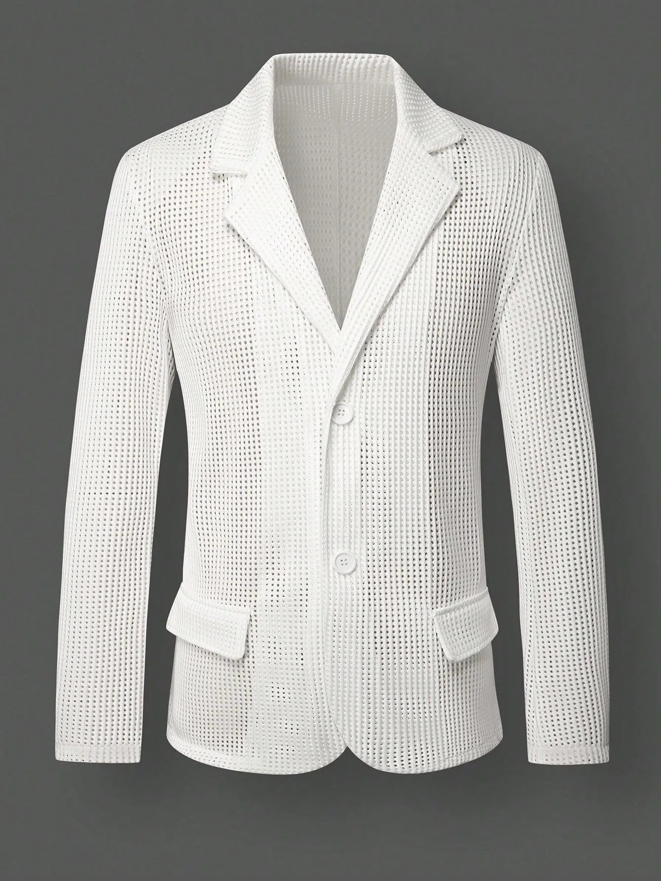 Men's Relaxed Hollow-Out Mesh Blazer sold by Coofandy product image thumbnail 5