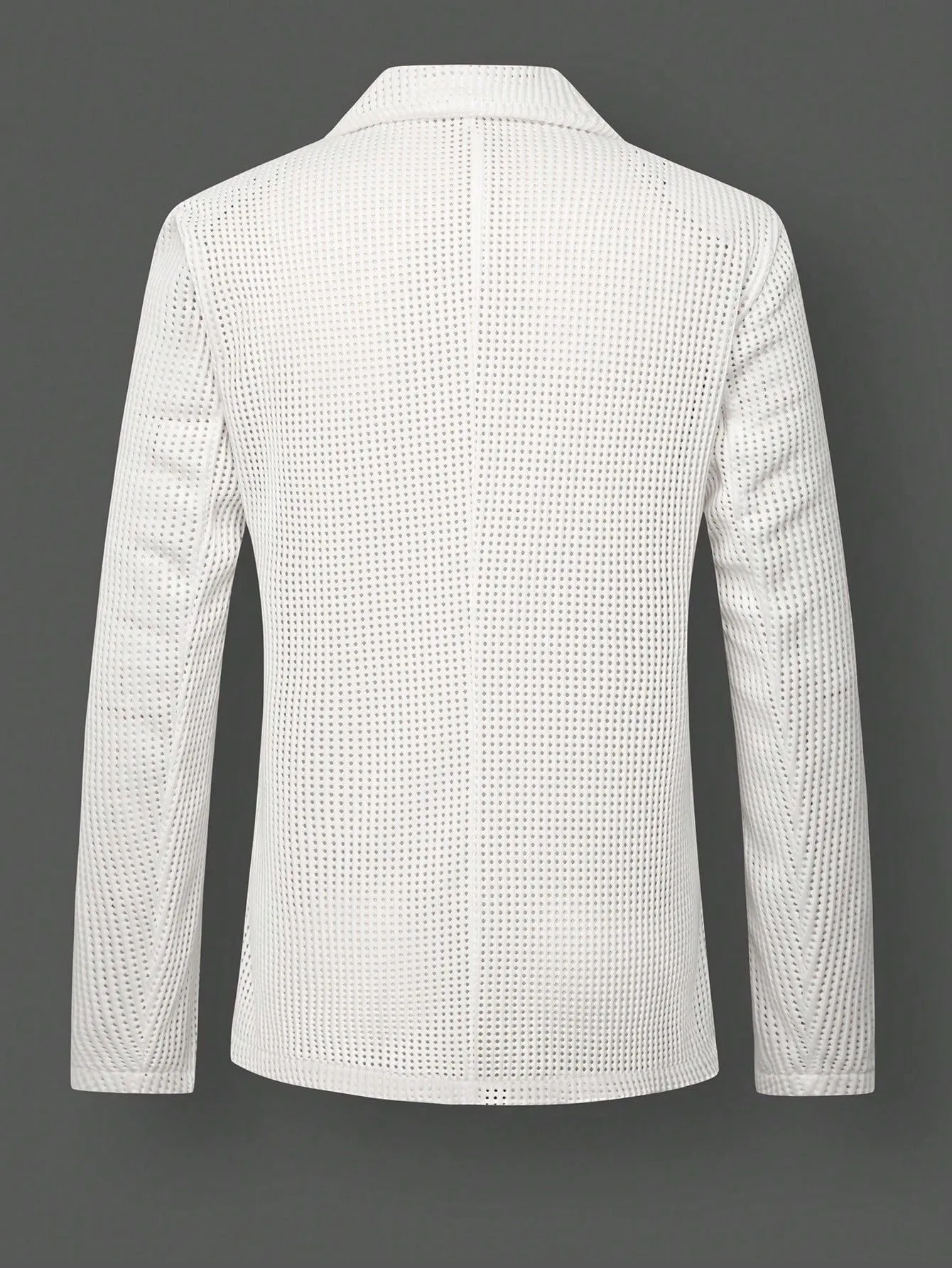 Men's Relaxed Hollow-Out Mesh Blazer sold by Coofandy product image thumbnail 4