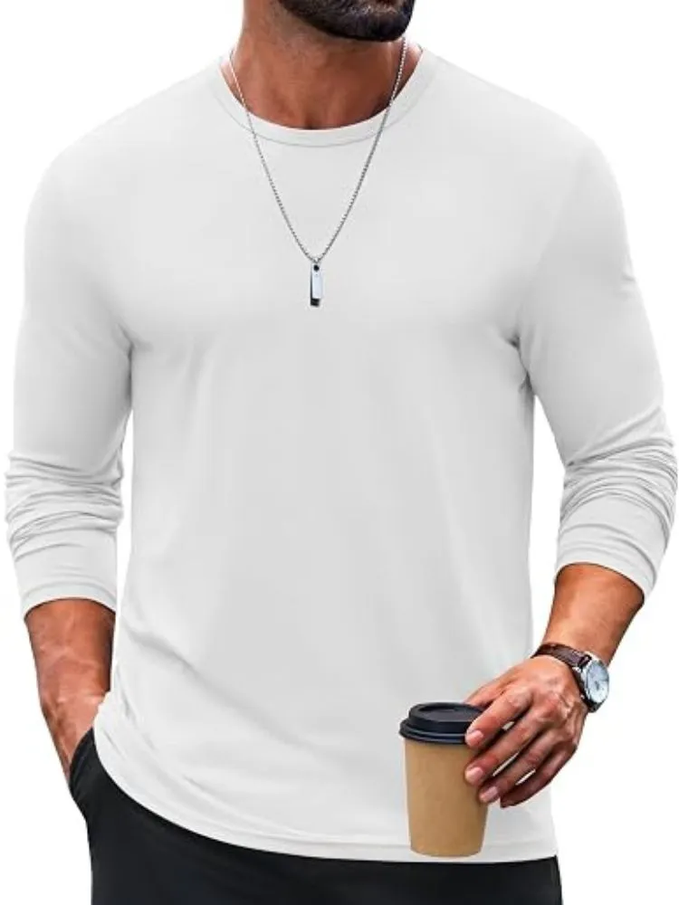 Crew Neck Long Sleeve Basic Soft Casual T-Shirt (US Only) sold by Coofandy product image thumbnail 2