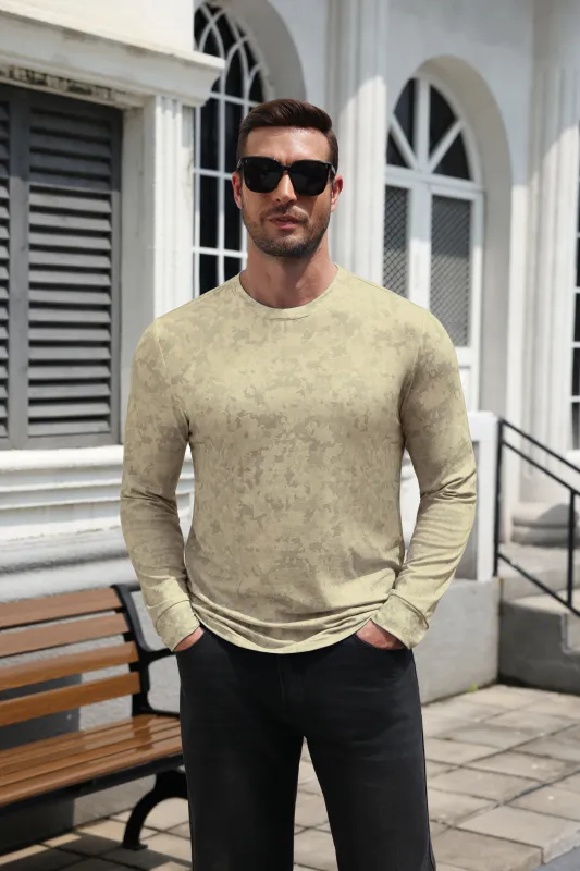 Slim Fit Tree Branch Camo Long Sleeve T-Shirt (US Only) made by Coofandy