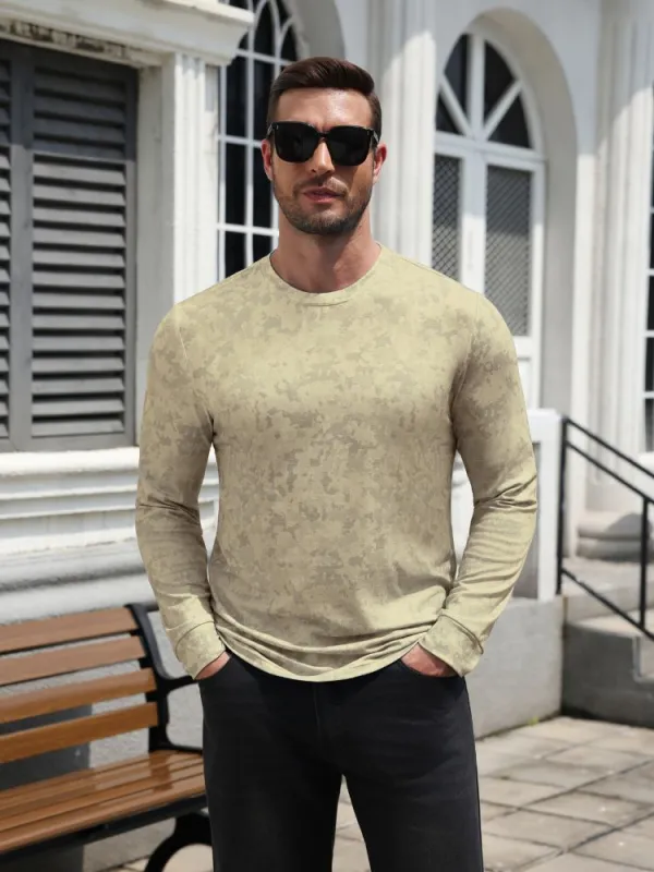 Slim Fit Tree Branch Camo Long Sleeve T-Shirt (US Only) made by Coofandy