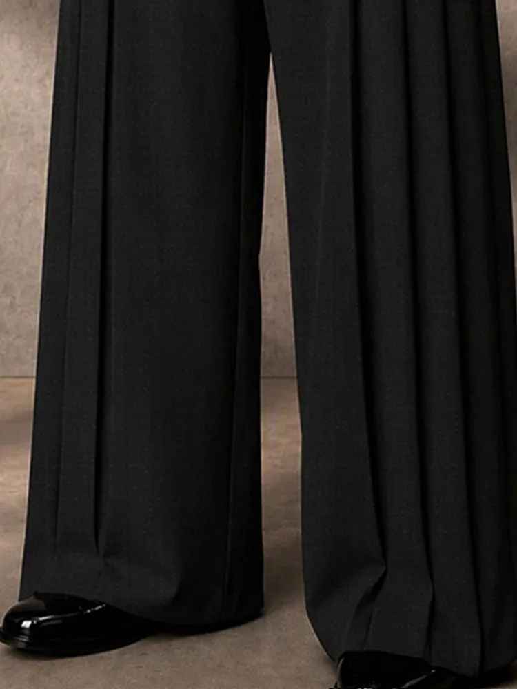 Refined Button Decor Front Pleats Suit Pants sold by Coofandy product image thumbnail 4