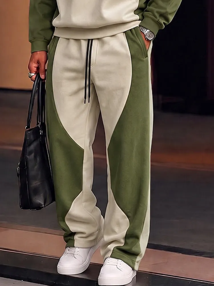 Unique Color Block Hoodie Pants Set sold by Coofandy product image thumbnail 4