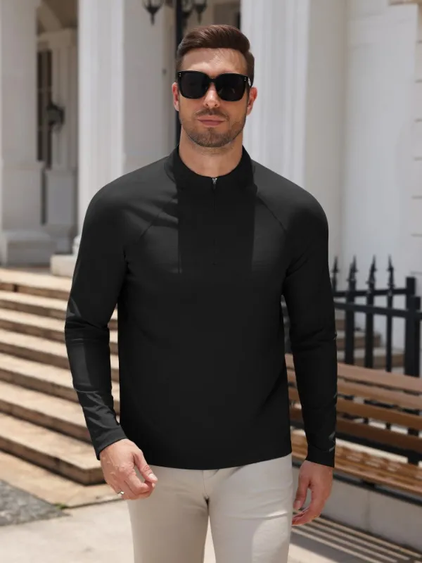 Quick Dry Quarter Zip Athletic Pullover (US Only) made by Coofandy