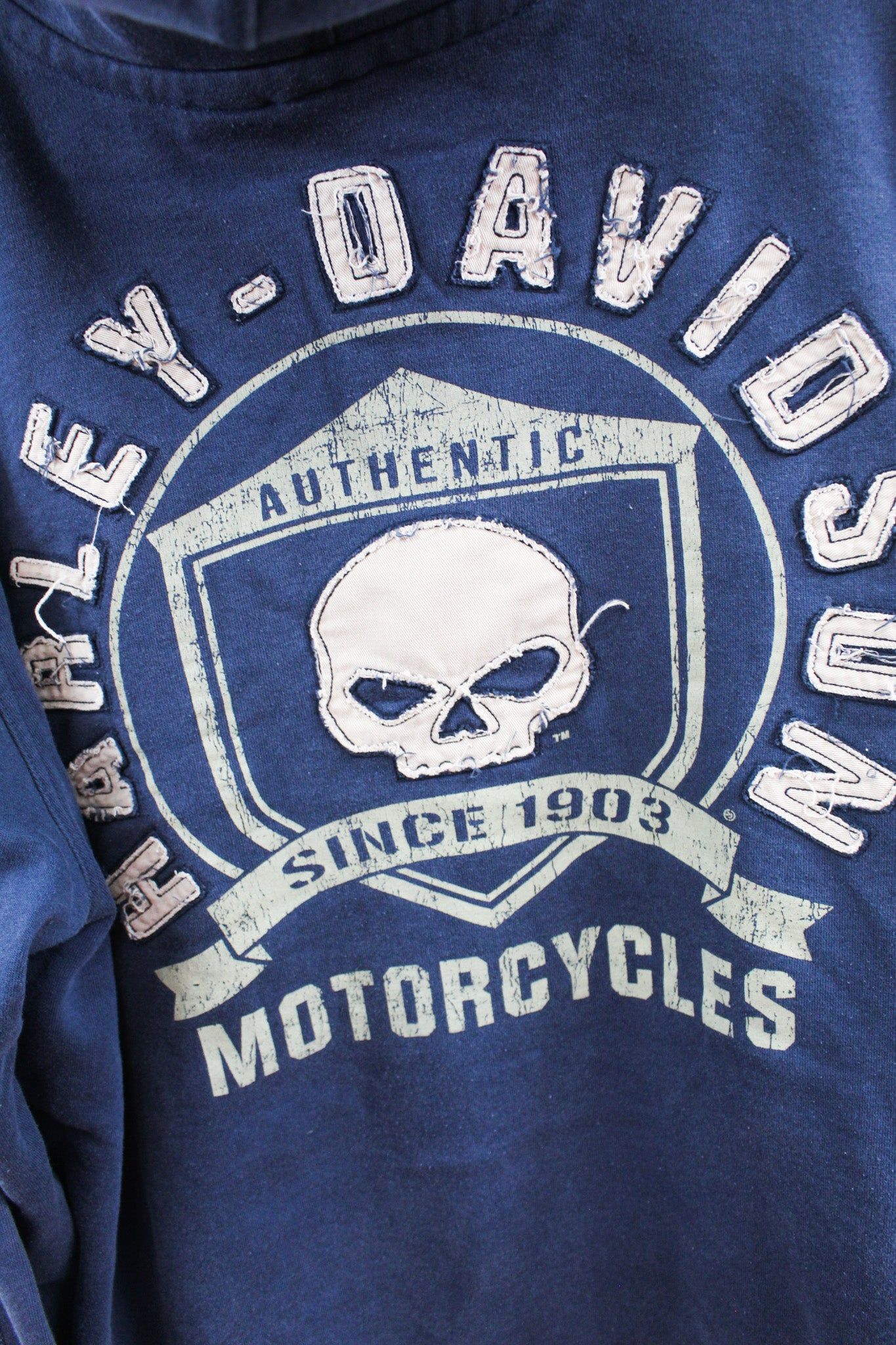Harley Davidson Skull & Embroidered Logo Hoodie sold by HG Vintage product image thumbnail 4