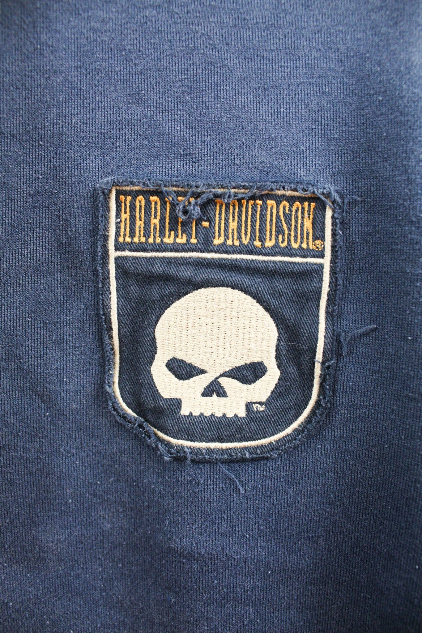 Harley Davidson Skull & Embroidered Logo Hoodie sold by HG Vintage product image thumbnail 2