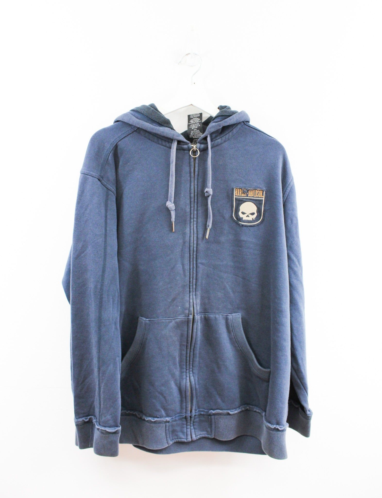 Harley Davidson Skull & Embroidered Logo Hoodie sold by HG Vintage