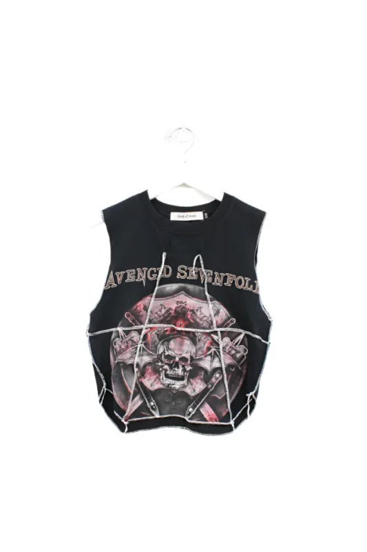 Z - Mojo Music Double Stitch Rework Avenged Sevenfold Skull Wings & Hammers sold by HG Vintage