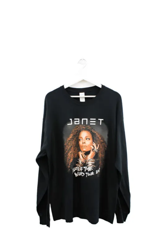 Z - Janet Jackson 2017 State Of The World Tour Long Sleeve Tee sold by HG Vintage