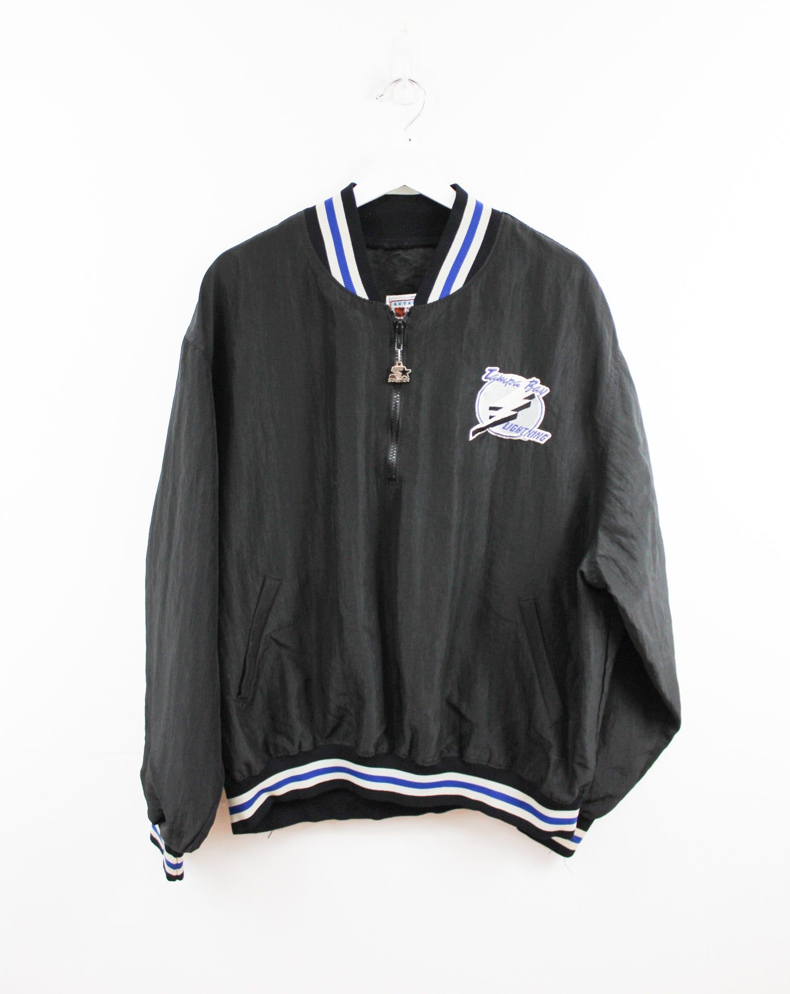 Vintage Starter X NHL Tampa Bay Lightning Quarter Zip Windbreaker sold by HG Vintage