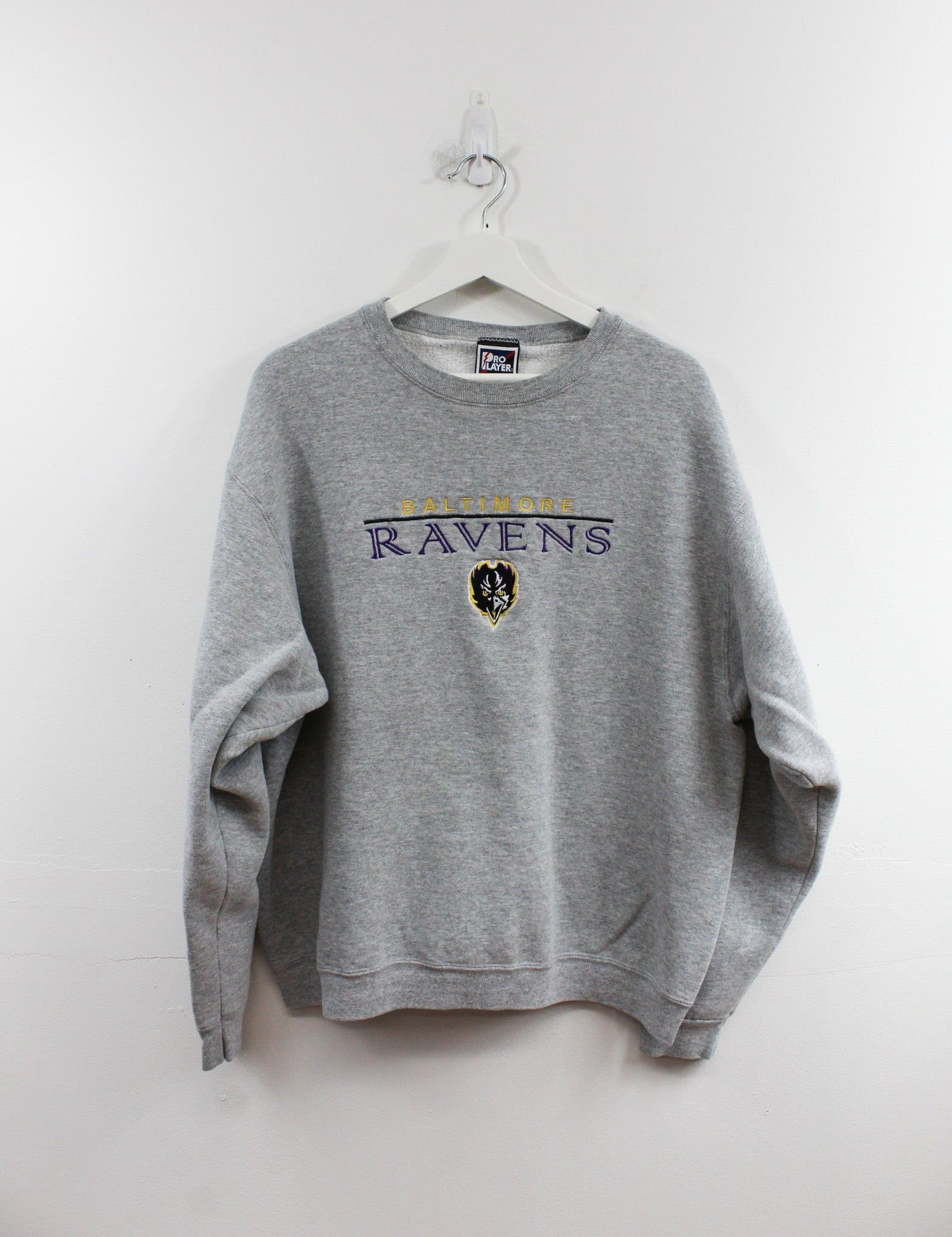 NFL Baltimore Ravens Embroidered Logo Crewneck sold by HG Vintage