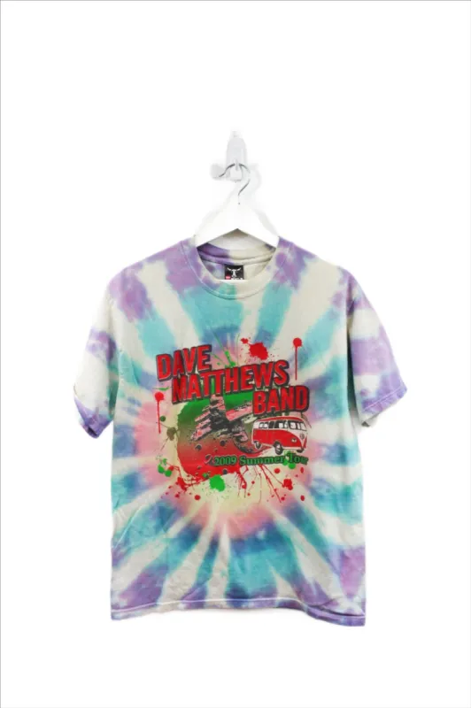 X - Vintage 2009 Dave Matthews Band Summer Tour Tie Dye Hanes Beefy Tee sold by HG Vintage
