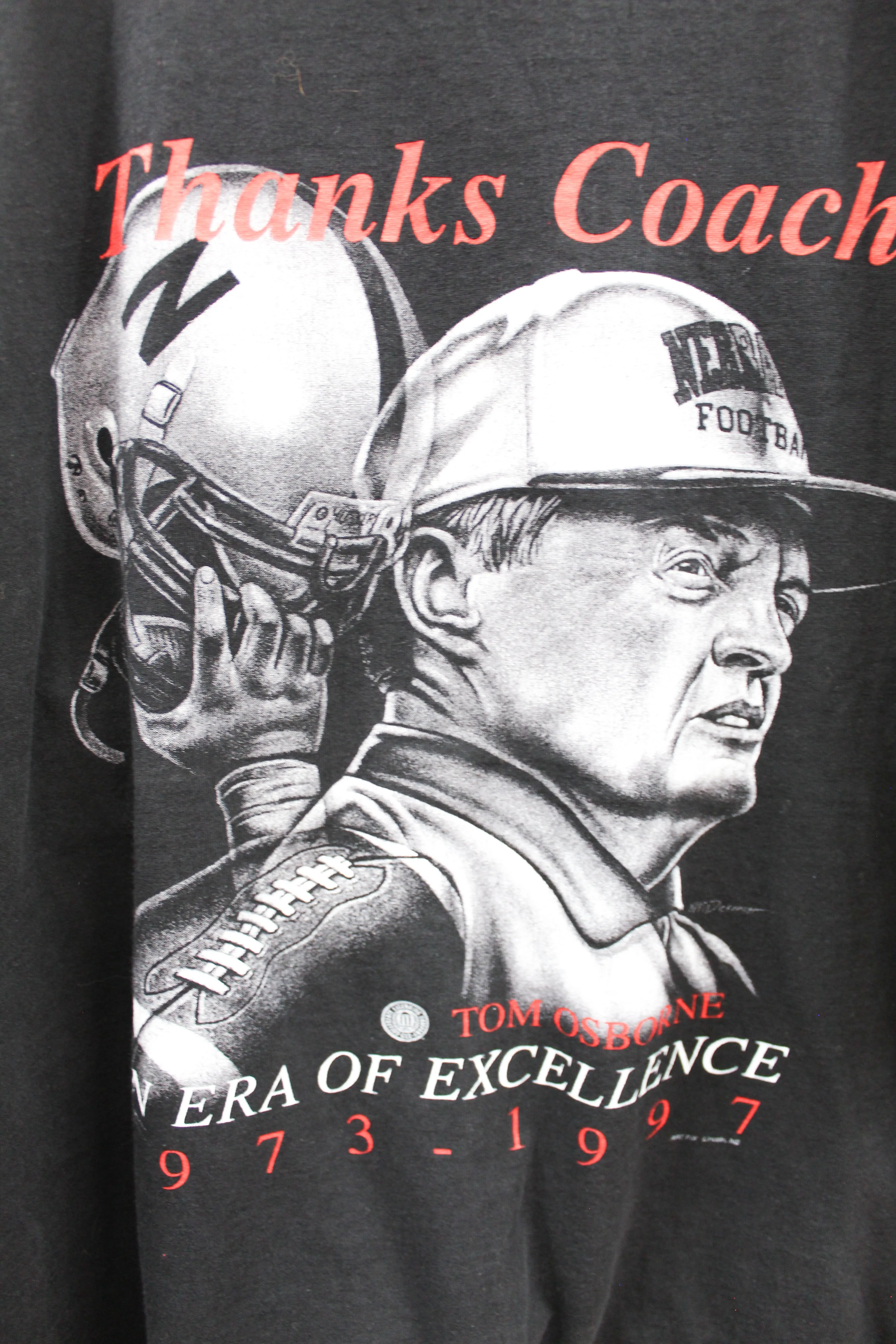 X - Vintage 97' University Of Nebraska Football Tom Osborne Thank You Coach Tee sold by HG Vintage product image thumbnail 2