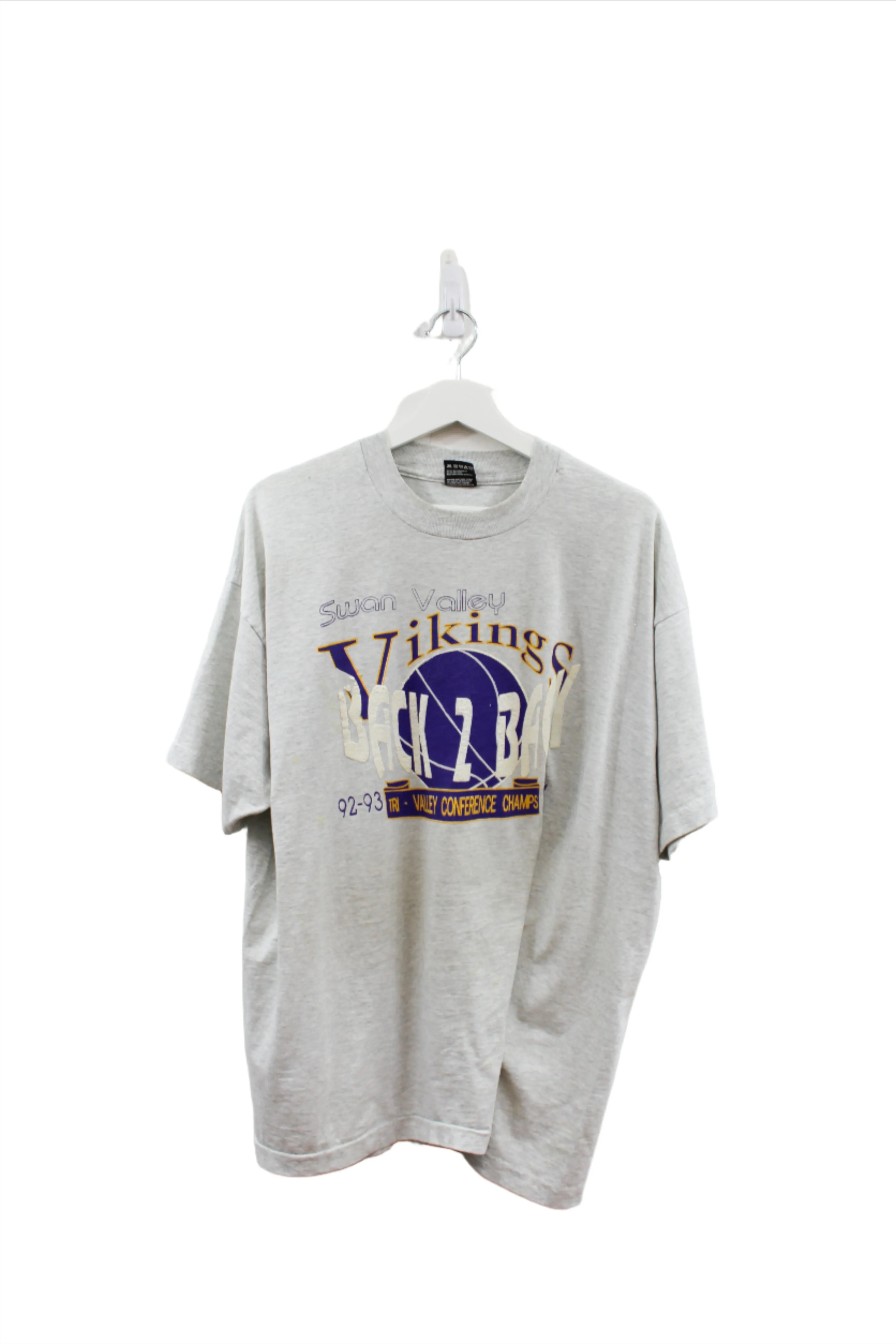Z - Vintage 94' Single Stitch Swan Valley Vikings Conference Tee sold by HG Vintage