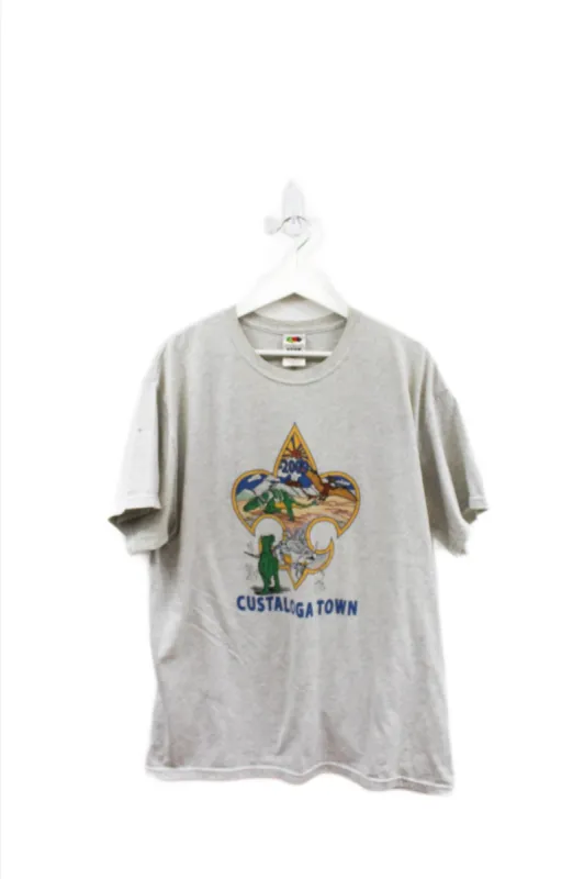 X - 2009 Custaloga Town Dinosaur Tee sold by HG Vintage