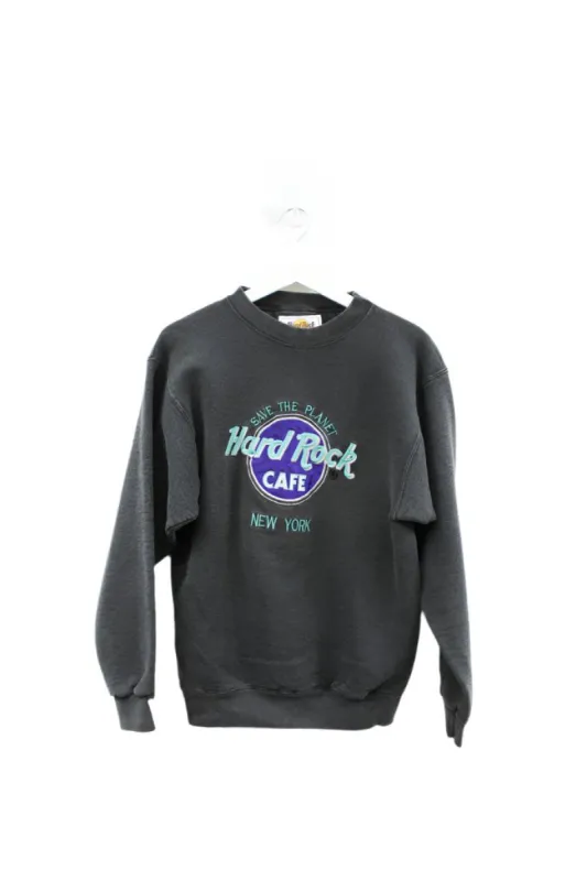 Z- Vintage Hard Rock Cafe New York Embroidered Crest Crewneck sold by HG Vintage