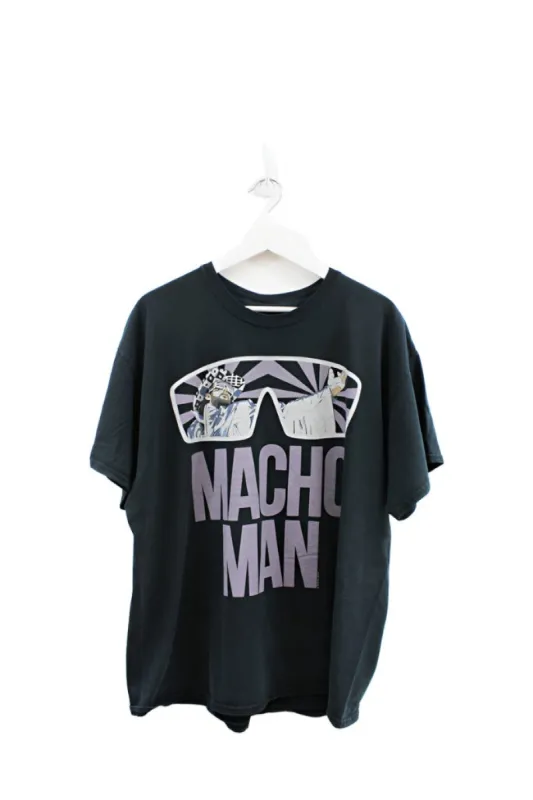 Z - Macho Man Randy Savage Glasses Graphic Tee sold by HG Vintage