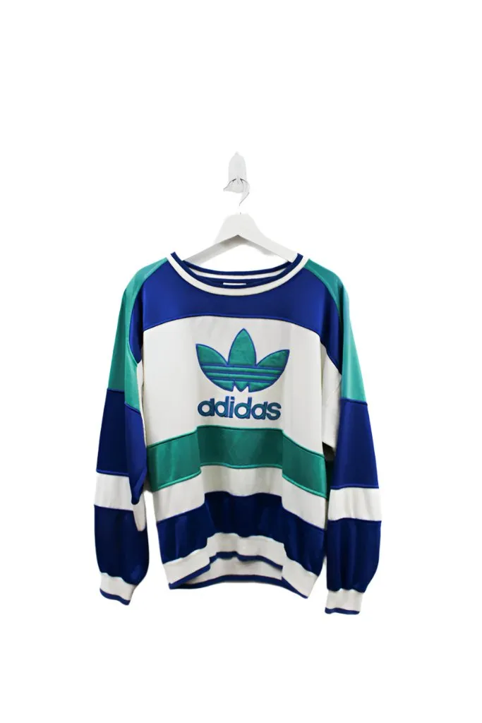 Z- Vintage Late 80s Adidas Emb Trefoil Logo & Script Crewneck sold by HG Vintage