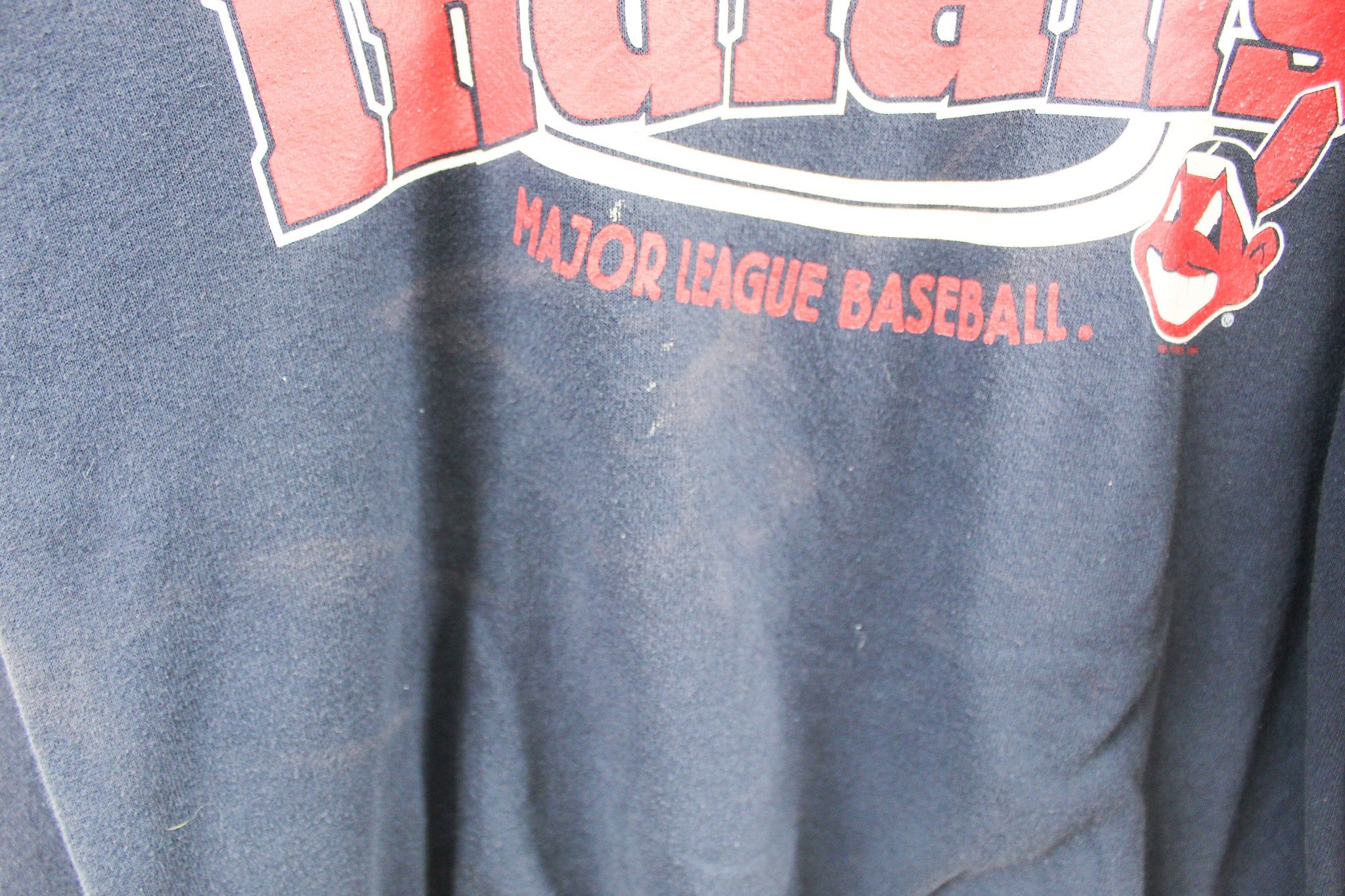 MLB Cleveland Baseball Team Logo & Text Crewneck sold by HG Vintage product image thumbnail 3