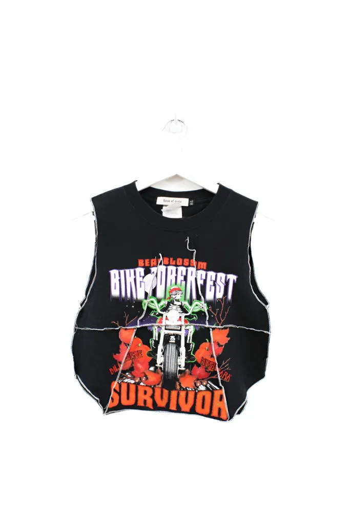 Z - Mojo Music Double Stitch Rework Bear Blossom Bike Week sold by HG Vintage