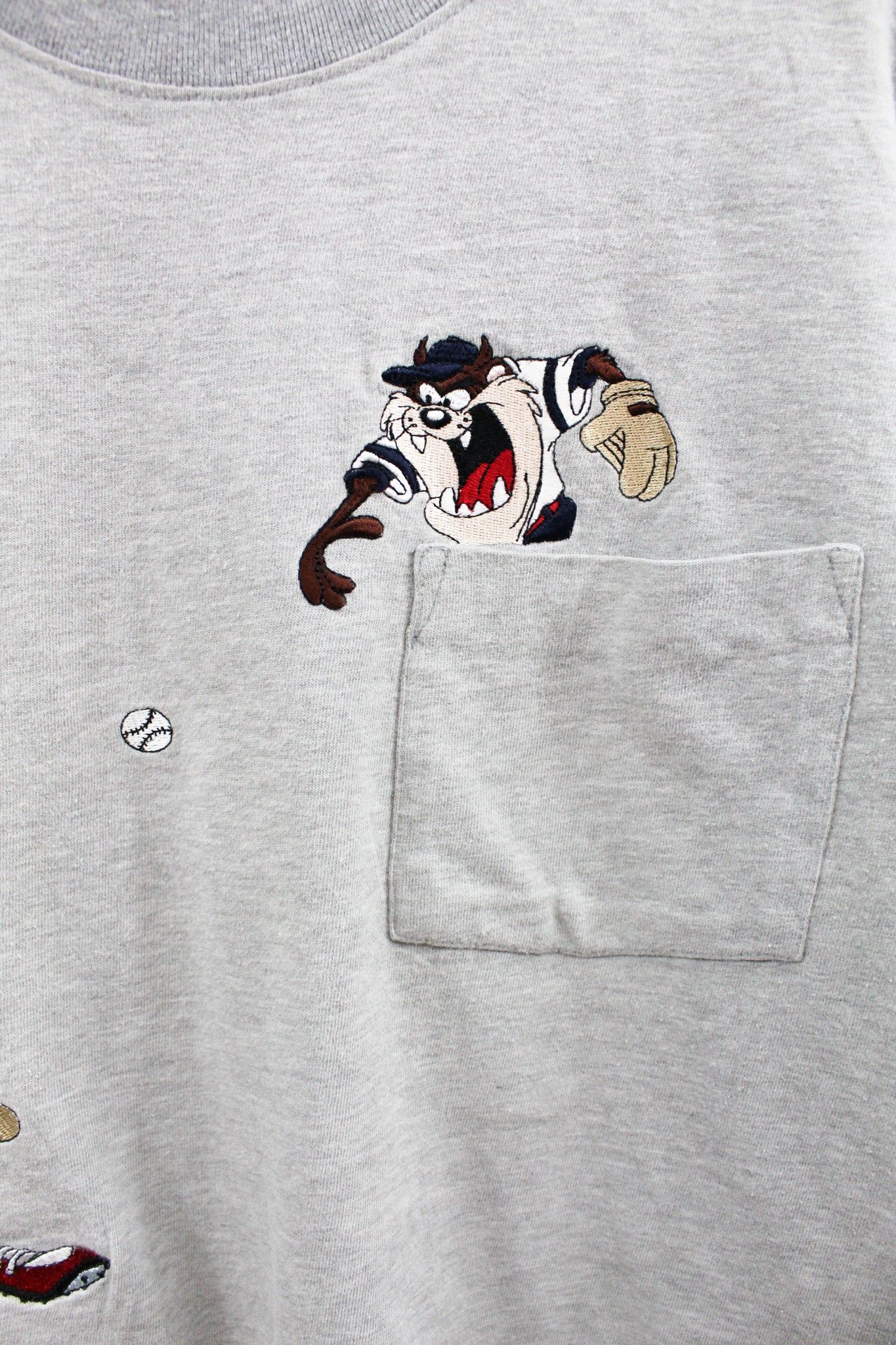 Vintage Looney Tunes Bugs Bunny & Tasmanian Devil Baseball Pocket Tee sold by HG Vintage product image thumbnail 2