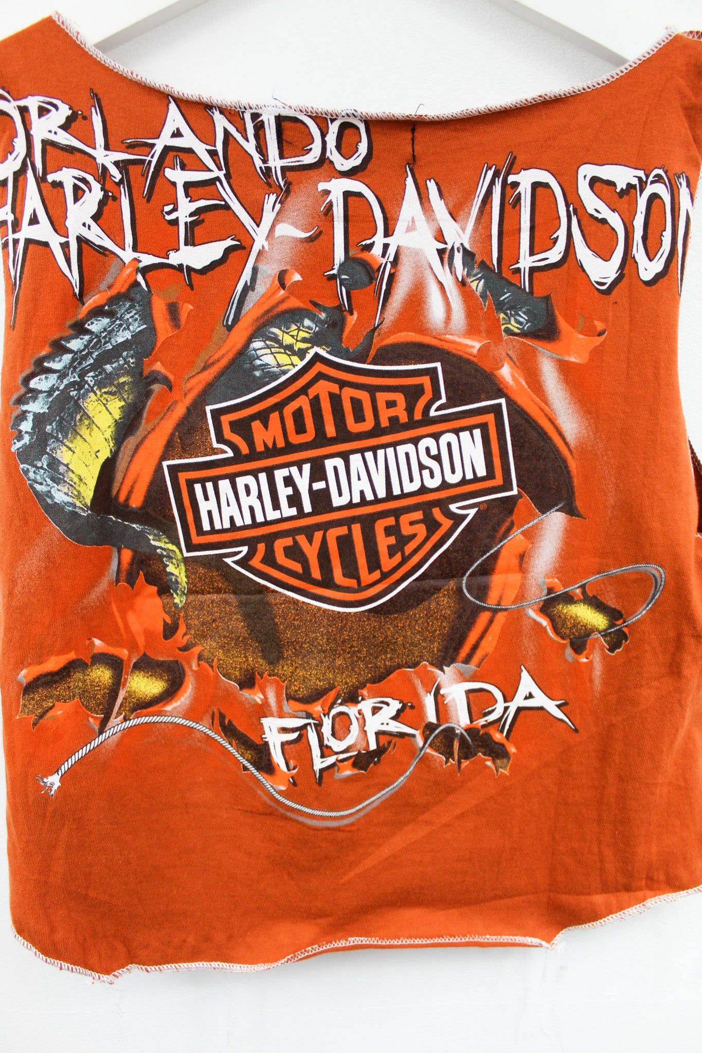 Haus Of Mojo Reworked Vintage Harley Davidson Florida And Gators Double Stitch Crop Top sold by HG Vintage product image thumbnail 4