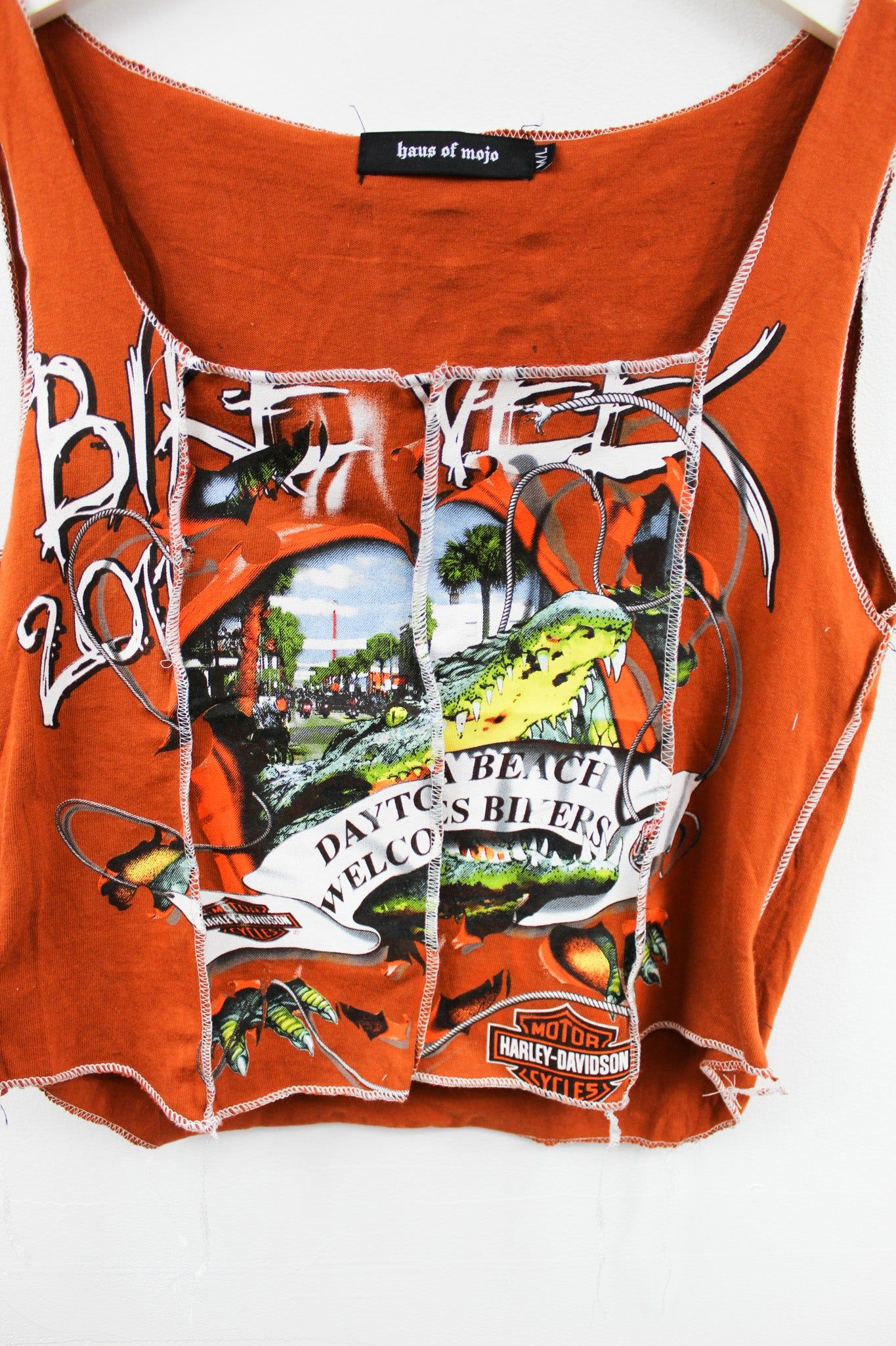 Haus Of Mojo Reworked Vintage Harley Davidson Florida And Gators Double Stitch Crop Top sold by HG Vintage product image thumbnail 2