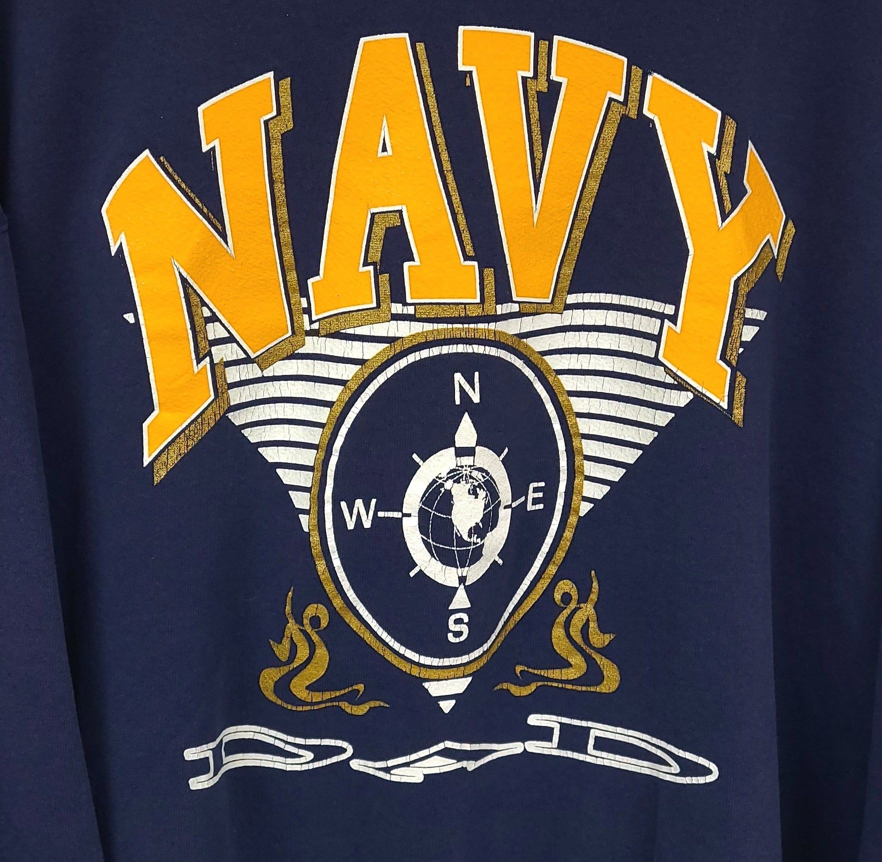 Navy Dad Compass Crewneck sold by HG Vintage product image thumbnail 2
