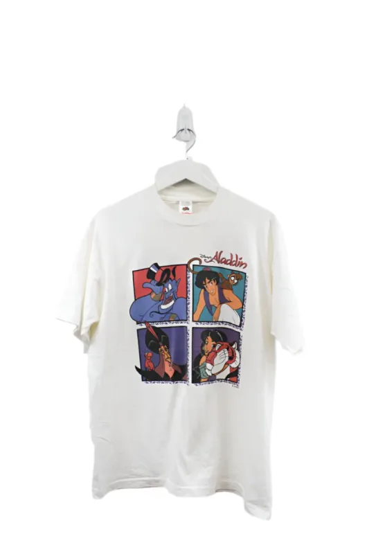 Z- Vintage Disney Aladdin World On Ice Single Stitch Fruit Of The Loom Tag Tee sold by HG Vintage