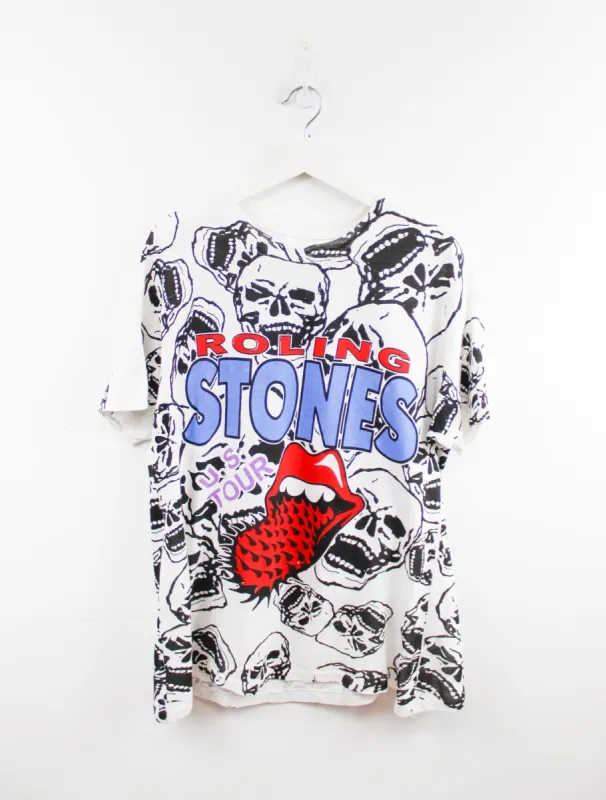 Rolling Stones US Tour All Over Print Logo Bootleg Tee sold by HG Vintage