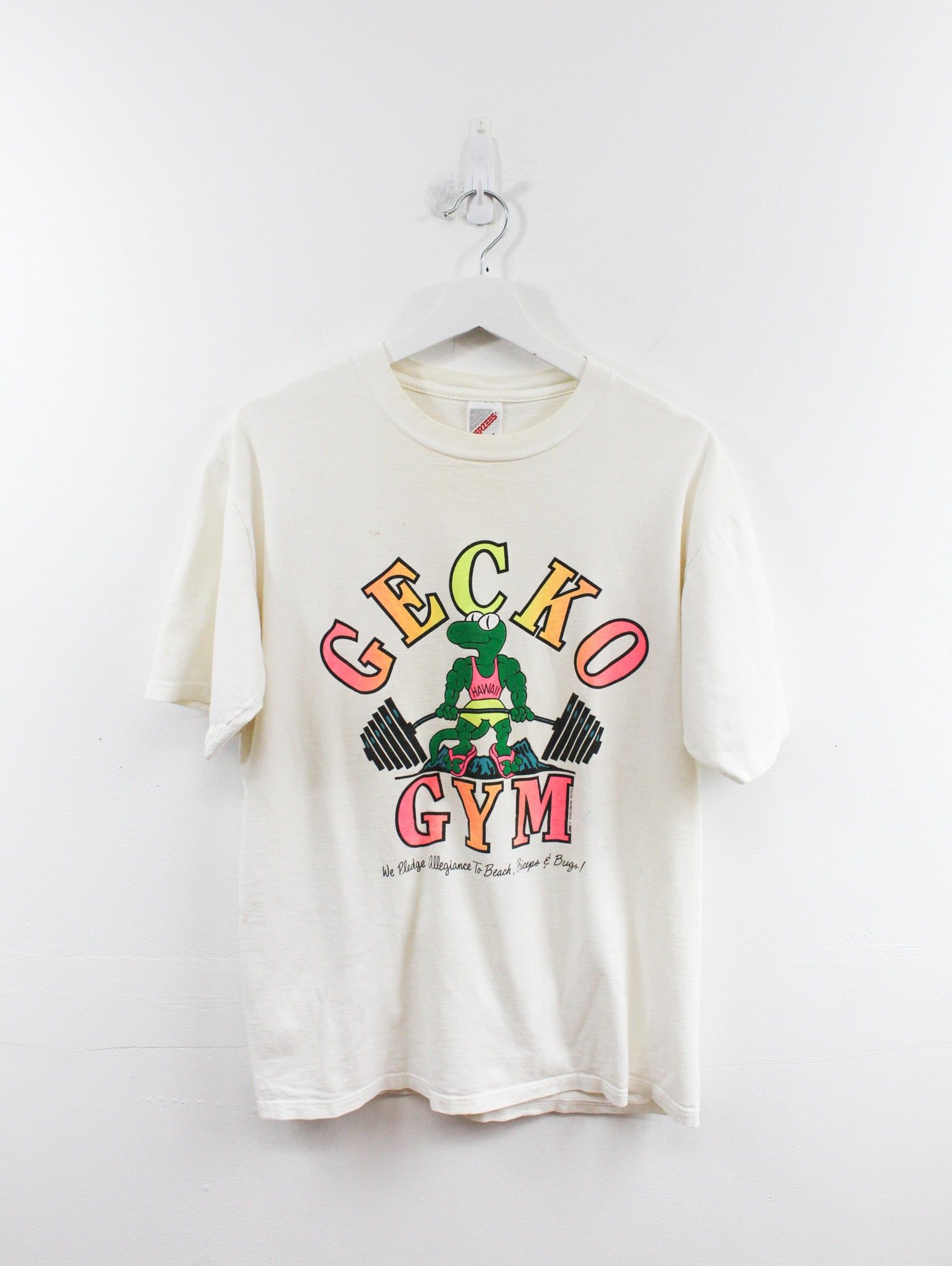 Vintage 1987 Gecko Gym Graphic Tee sold by HG Vintage