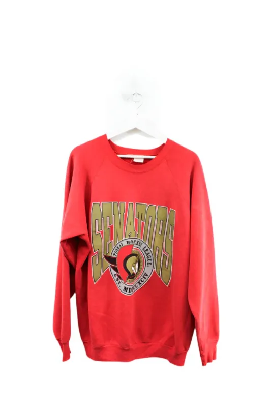 Z- Vintage 1991 Senators Logo & Script NHL Crewneck sold by HG Vintage