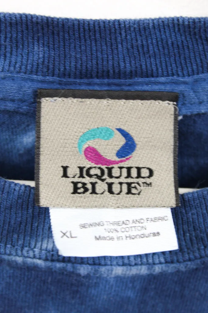 Z- Vintage 90s The Who Liquid Blue Long Live Rock Union Jack Tie Dye Tee sold by HG Vintage product image thumbnail 3