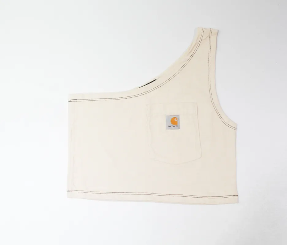 Haus Of Mojo Vintage Reworked Carhartt One Shoulder Cropped Top sold by HG Vintage