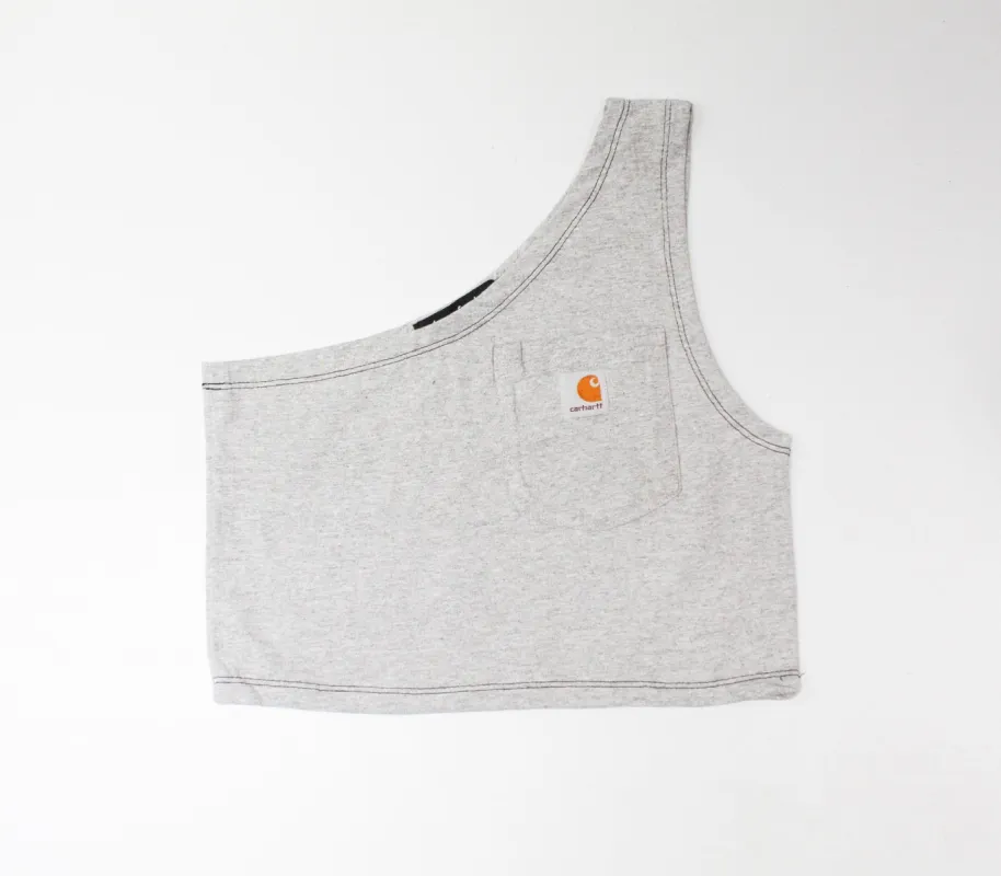 Haus Of Mojo Vintage Reworked Carhartt One Shoulder Cropped Top sold by HG Vintage