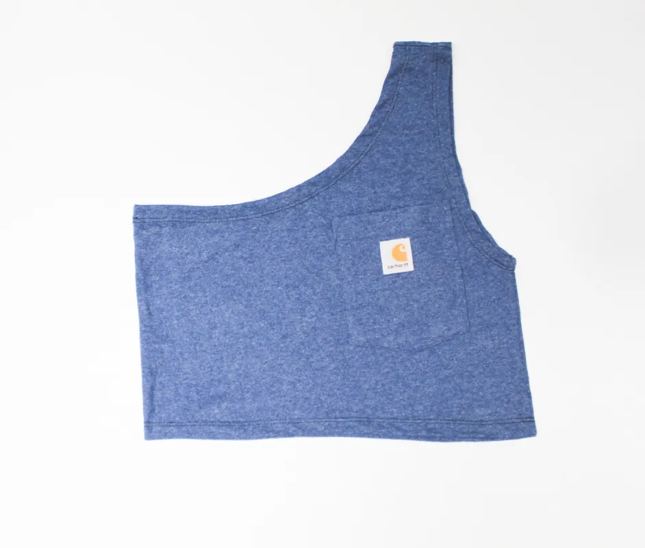 Haus Of Mojo Vintage Reworked Carhartt One Shoulder Cropped Top sold by HG Vintage