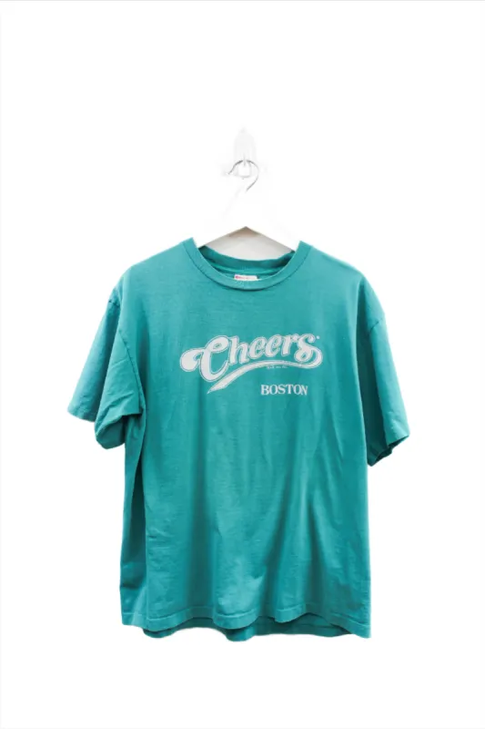 Z - Vintage Cheers Boston Script Softee Tag Tee sold by HG Vintage