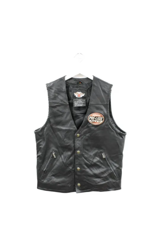 Z- Harley Davidson Pre-Luxe Parts & Oil Leather Vest w/ Patches sold by HG Vintage