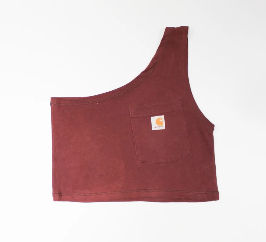 Haus Of Mojo Vintage Reworked Carhartt One Shoulder Cropped Top sold by HG Vintage