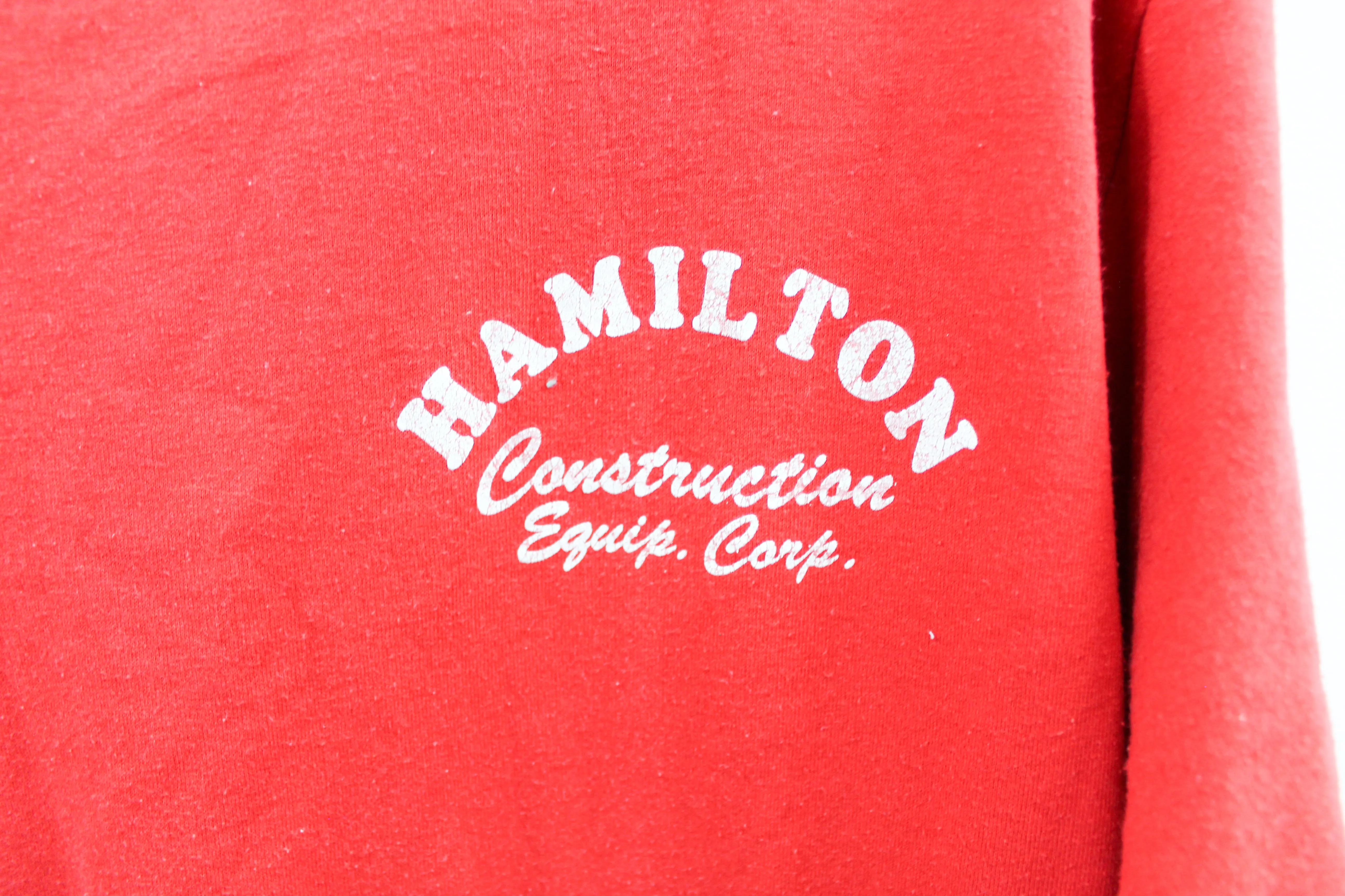 X - Vintage Single Stitch Hamilton Construction Equipment Jerzees Tag Tee sold by HG Vintage product image thumbnail 2