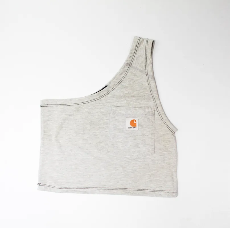 Haus Of Mojo Vintage Reworked Carhartt One Shoulder Cropped Top sold by HG Vintage