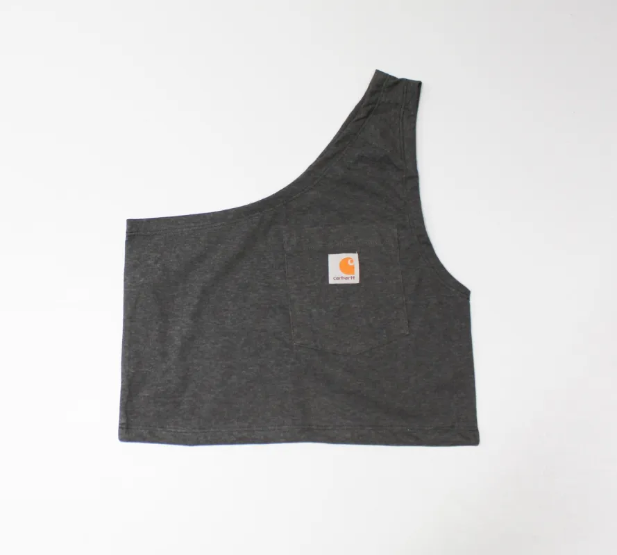 Haus Of Mojo Vintage Reworked Carhartt One Shoulder Cropped Top sold by HG Vintage