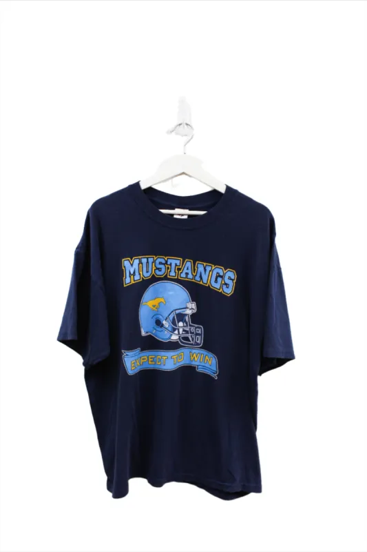 Z - Vintage Jerzees Mustangs Football Horse & Helmet Graphic Tee sold by HG Vintage
