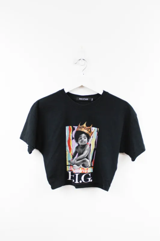 Haus Of Mojo Vintage Reworked Notorious B.I.G Baby And Crown Crop Baby Tee sold by HG Vintage